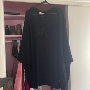 Umgee black popcorn cardigan